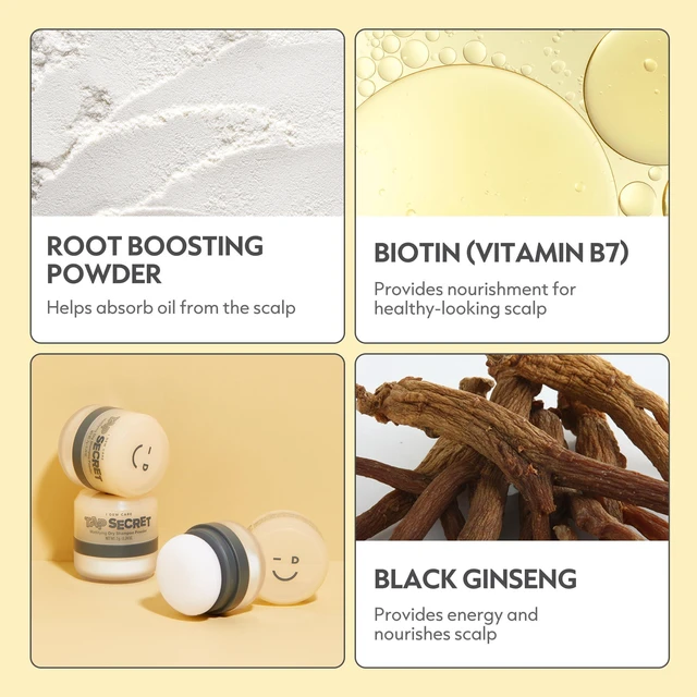 Alt view image 5 of 7 - Tap Secret Mattifying Dry Shampoo Powder Original 0.24 oz | Hydrating Dry Scalp, Natural Matte Finish, Oil Control, Lightweight Volume, Biotin & Black Ginseng, Travel Size, Vegan