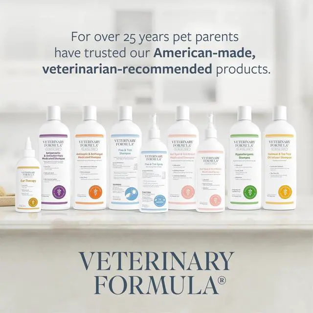 Alt view image 7 of 7 - Flea and Tick Shampoo for Dogs and Cats, 16 oz | Pyrethrum formula kills on contact while cleansing and exfoliating the coat