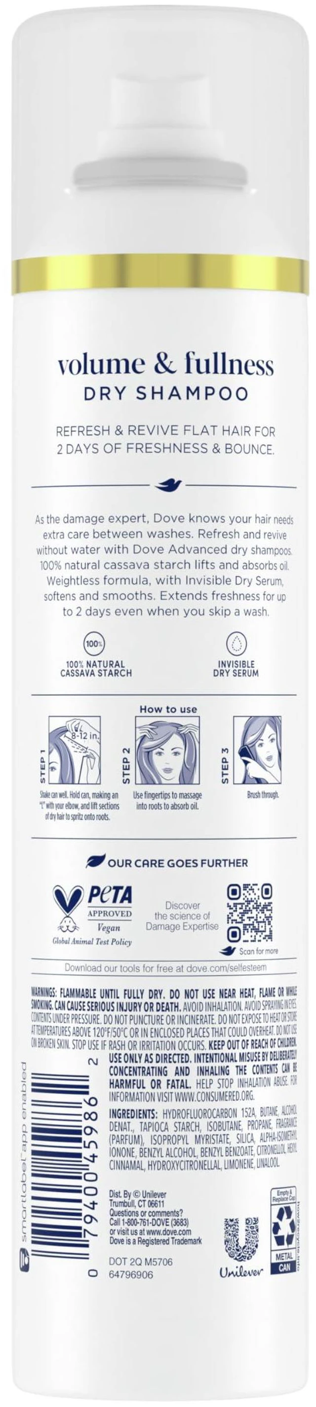 Alt view image 2 of 7 - Volume & Fullness Dry Shampoo, Volumizing for Flat Hair 7.3oz 1ct | For all hair types, volumizing weightless formula refreshes and revives hair without water for 2 days of freshness and bounce
