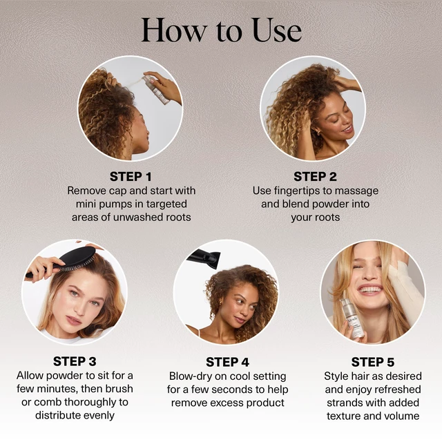 Alt view image 6 of 7 - Volumizing Rice Protein Dry Shampoo Powder Pump - Invisible 1oz | Absorbs Oil, Non-Greasy, Light-to-Medium Hair Colors Travel Size Dry Hair Shampoo for Women & Men, No White Cast
