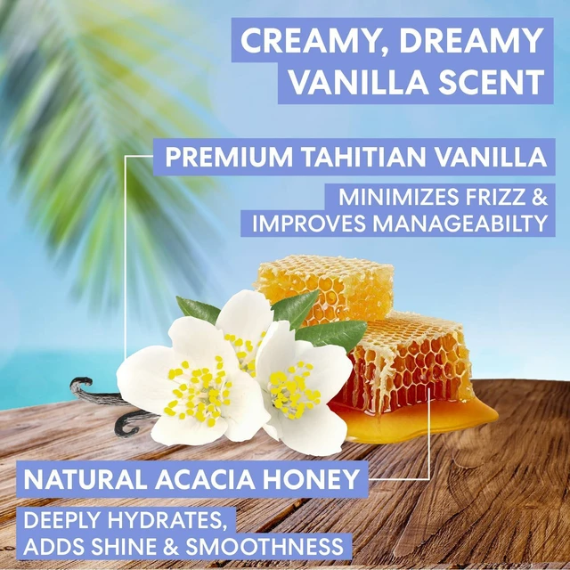 Alt view image 2 of 6 - Tahitian Vanilla Hydrating Hair Shampoo (10.6 Fl Oz) | Indulgent, Hydrating & Moisturizing Shampoo with Vit. E & Acacia Honey for Shine, Smoothness & Frizz Control, All Hair Types