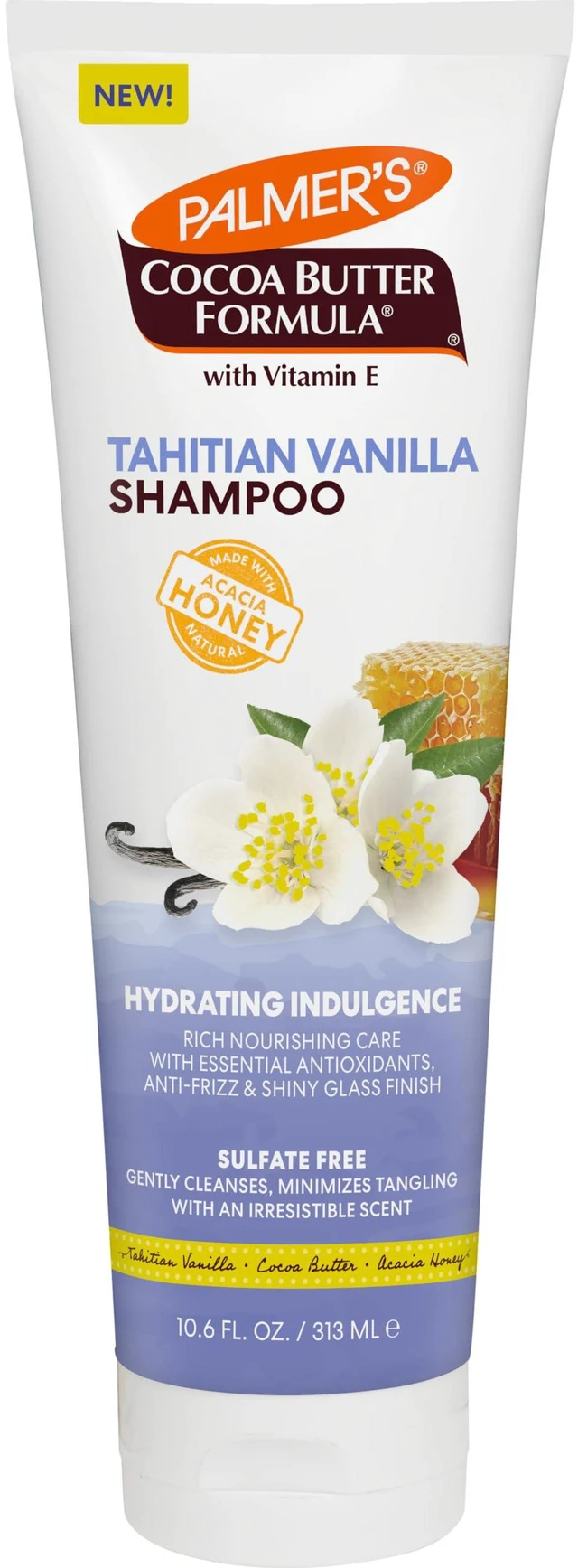 Main image of Tahitian Vanilla Hydrating Hair Shampoo (10.6 Fl Oz) | Indulgent, Hydrating & Moisturizing Shampoo with Vit. E & Acacia Honey for Shine, Smoothness & Frizz Control, All Hair Types