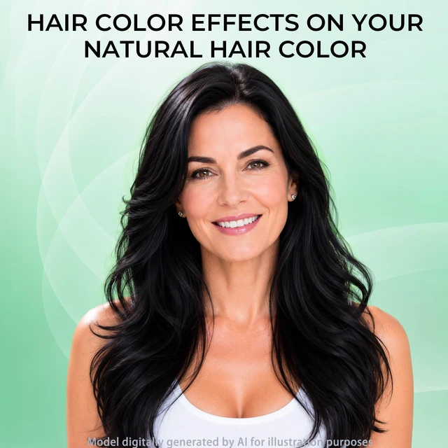 Alt view image 2 of 7 - Black Hair Dye Shampoo for Woman & Man, Hair Color Shampoo 3 in 1 | Gray Hair Coverage, Mild Formula, Lasts Long (13.5 oz)