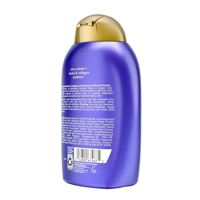 Alt view image 4 of 7 - Thick & Full + Biotin Collagen Extra Strength Volumizing Shampoo with Vitamin B7 Hydrolyzed Wheat Protein for Fine Hair. Sulfate-Free Surfactants Thicker, Fuller Hair, 13 Fl Oz