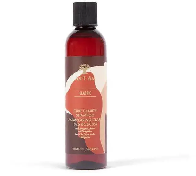 Main image of Curl Clarity Shampoo - 8 ounce - with Coconut, Amla & Tangerine - Gently Cleanses Curly Hair - Vegan & Cruelty Free - Sulphate Free - Parabens Free - Phthalate Free