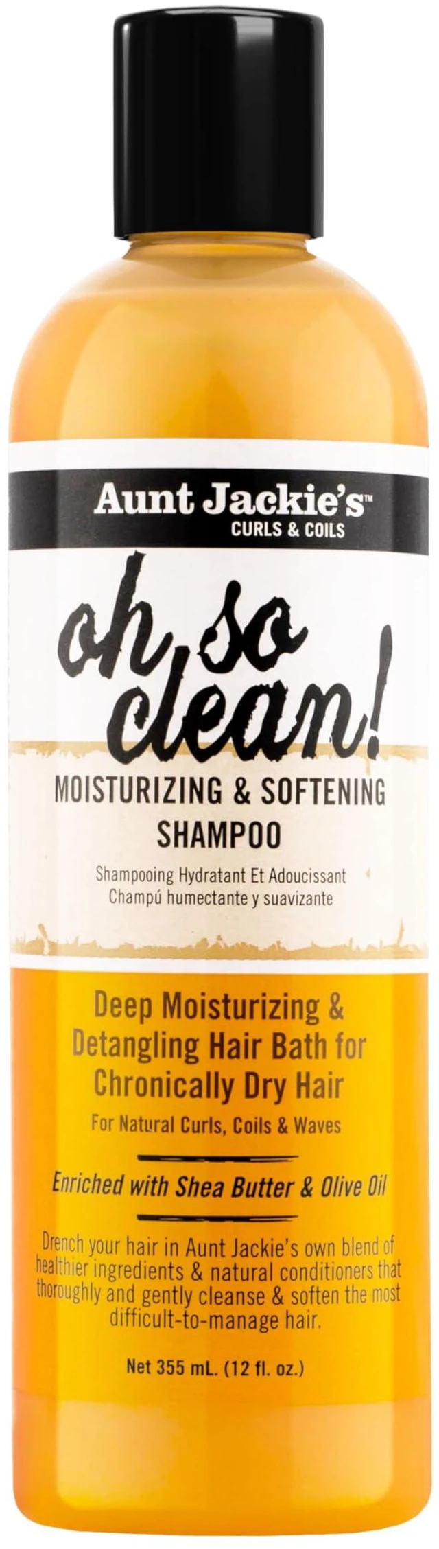 Main image of Curls and Coils Oh So Clean Deep Moisturizing and Softening Hair Shampoo for Natural Curls, Coils and Waves, Enriched shea Butter, 12 oz