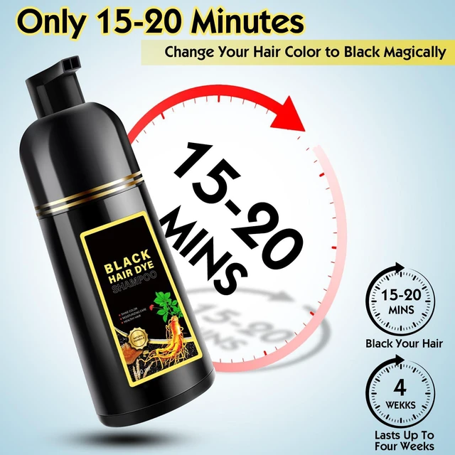 Alt view image 3 of 7 - Black Hair Dye Shampoo 3 in 1, Herbal Shampoo Hair Dye for Women Men, Grey Coverage