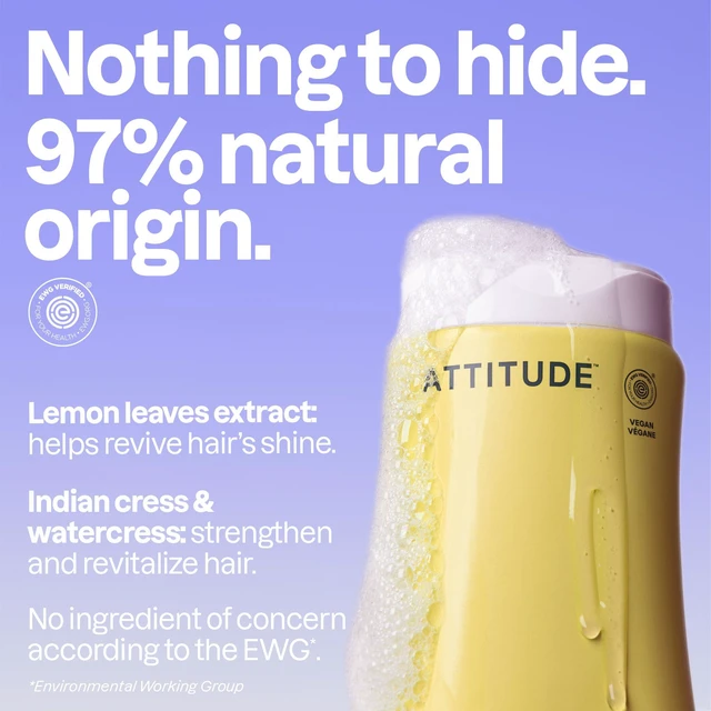 Alt view image 3 of 7 - Clarifying Hair Shampoo, EWG Verified, Restores Shine, Naturally Derived Ingredients, Vegan and Plant Based, Lemon Leaves and White Tea, 16 Fl Oz