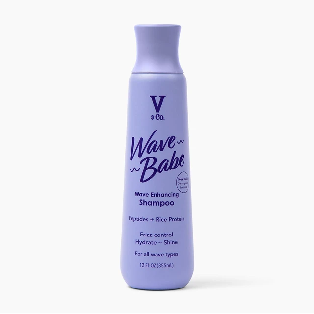 Main image of Wave Babe Wavy Hair Shampoo, Sulfate Free & Paraben Free Hydrating Hair Care with Rice Protein & Peptides for Frizz Control & Wave Definition 12 fl oz