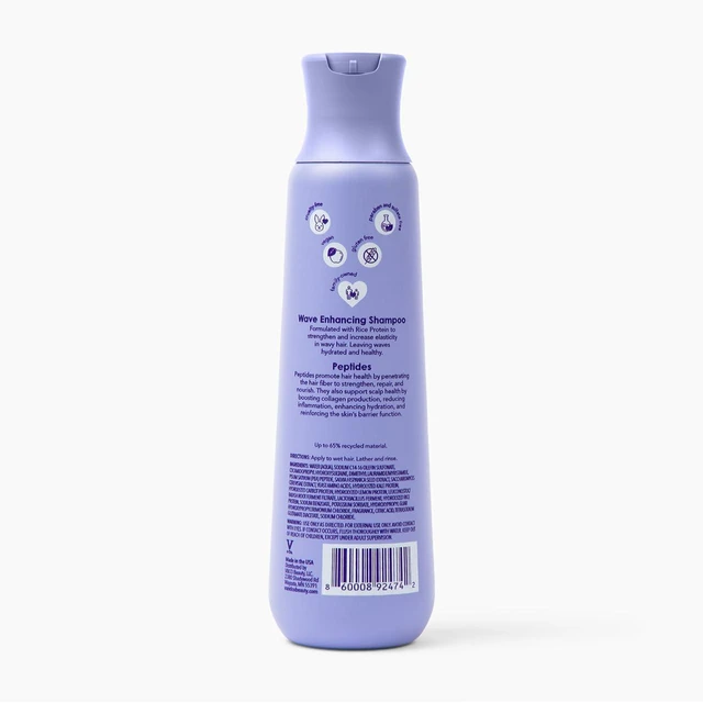 Alt view image 7 of 7 - Wave Babe Wavy Hair Shampoo, Sulfate Free & Paraben Free Hydrating Hair Care with Rice Protein & Peptides for Frizz Control & Wave Definition 12 fl oz