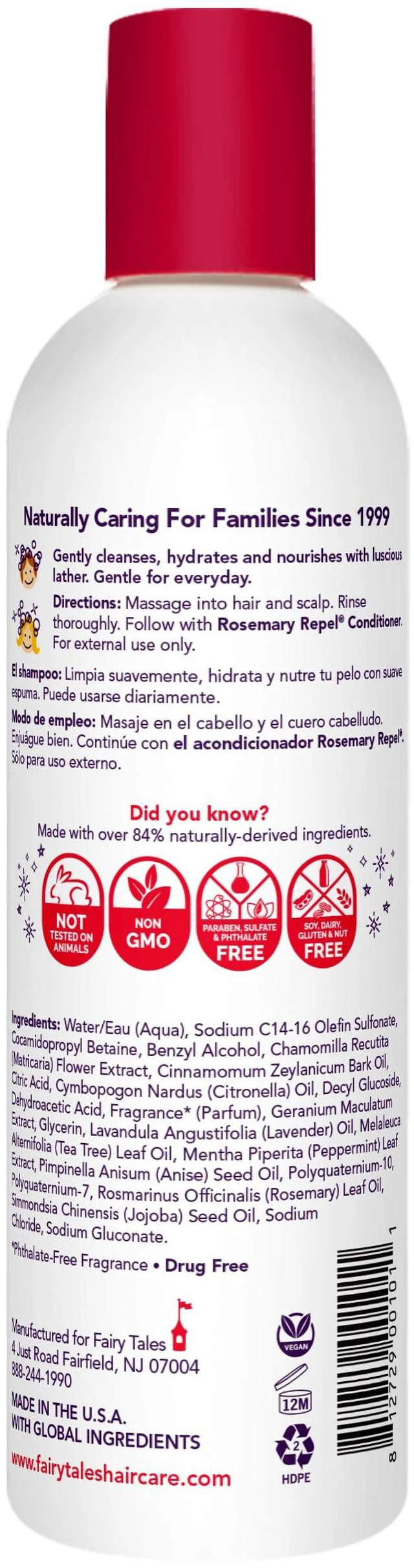 Alt view image 2 of 5 - Rosemary Repel Daily Kids Shampoo Kids Like the Smell, Lice Do Not, 12 fl oz. (Pack of 1)