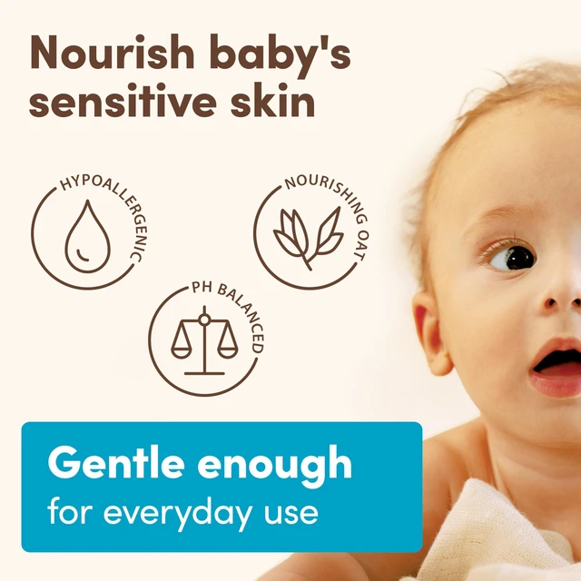 Alt view image 5 of 6 - Daily Moisture Body Wash & Shampoo, Lightly Scented, 8 fl oz | 2-in-1 Baby Bath Wash & Hair Shampoo, Tear-Free, No Added Parabens, Suitable for Sensitive Skin