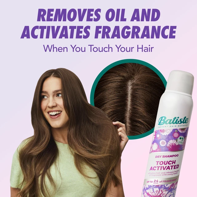 Alt view image 4 of 7 - Touch Activated Dry Shampoo with Scent-Releasing Tech, 3.81 Oz | Up to 24 Hours of Freshness, Long Lasting Scent, Absorbs Oil in Hair Between Washes, Waterless Shampoo
