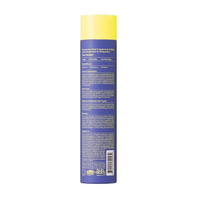 Alt view image 4 of 4 - Blonde Hair Purple Shampoo, Neutralizes Brassy Hair - 10 oz | Cleanses and Prevents Dryness with Moisturizing and Brightening Formula, Color Enhancing and Toning Treatment, Color Friendly