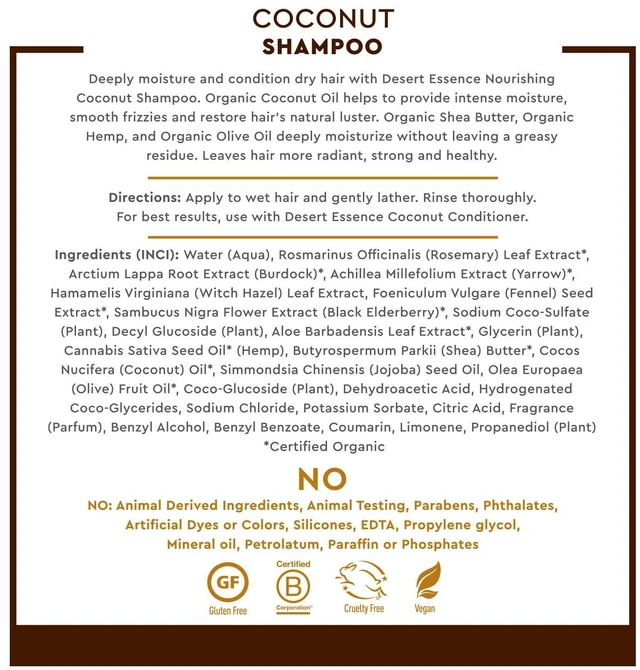 Alt view image 4 of 6 - Coconut Shampoo for Dry Hair with Shea Butter, 8 fl oz | Deeply moisturizes, smooths frizz and restores softness, shine and manageability