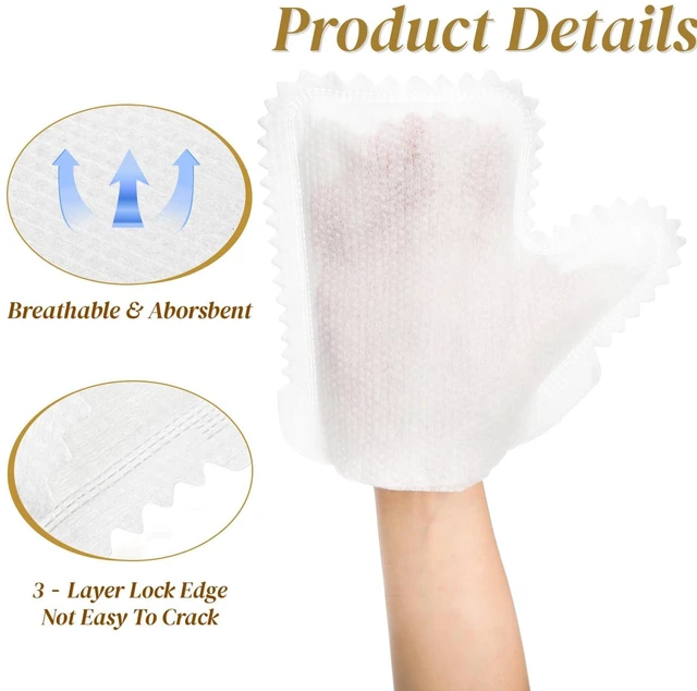 Alt view image 3 of 7 - 100 Pcs White Microfiber Dusting Gloves, Disposable Artisan Dust Cloth Remove Mitt, Dual-Sided Dust Wipes Feather Dusters for Indoor Plants Furniture, House Cleaning Pet Hair, Electronic Device