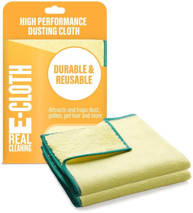 Main image of High Performance Dusting Cloth, Reusable & Dual-Sided - 2 Pack | Reusable & Washable Cleaning Cloths for Home, Kitchen, Glass, Wood & Granite, Streak Free Cleaning Supplies