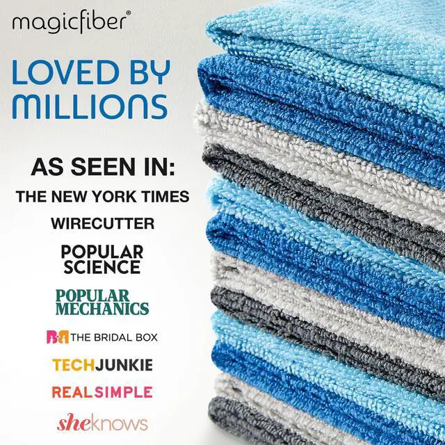 Alt view image 2 of 7 - Microfiber Cleaning Cloth, Rags & Dish Towels, 12pk, Large 13x11 | Higher Quality, Larger Size for Housekeeping, Kitchen & Washing Dishes
