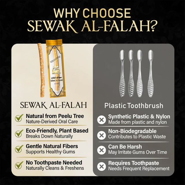 Alt view image 3 of 7 - Natural Miswak Toothbrush - 2 Sticks and 1 Holder - Vacuum Sealed Natural Flavor Traditional Toothbrush Stick - for Healthy Gums & Teeth