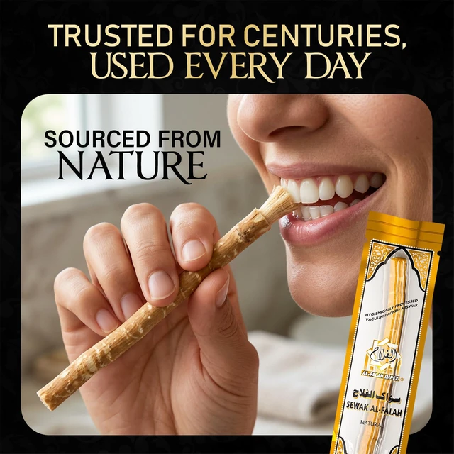 Alt view image 4 of 7 - Natural Miswak Toothbrush - 2 Sticks and 1 Holder - Vacuum Sealed Natural Flavor Traditional Toothbrush Stick - for Healthy Gums & Teeth