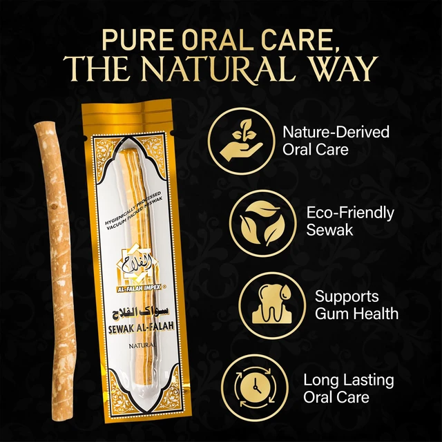 Alt view image 6 of 7 - Natural Miswak Toothbrush - 2 Sticks and 1 Holder - Vacuum Sealed Natural Flavor Traditional Toothbrush Stick - for Healthy Gums & Teeth