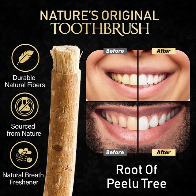 Alt view image 7 of 7 - Natural Miswak Toothbrush - 2 Sticks and 1 Holder - Vacuum Sealed Natural Flavor Traditional Toothbrush Stick - for Healthy Gums & Teeth