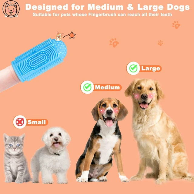 Alt view image 4 of 7 - Dog Toothbrush Finger Toothbrush Dogs Tooth Brushing Kit 4Pack Dogs Finger Toothbrushes for Dog Teeth Cleaning& Dental Care Doges Tooth Brush Pet Toothbrush