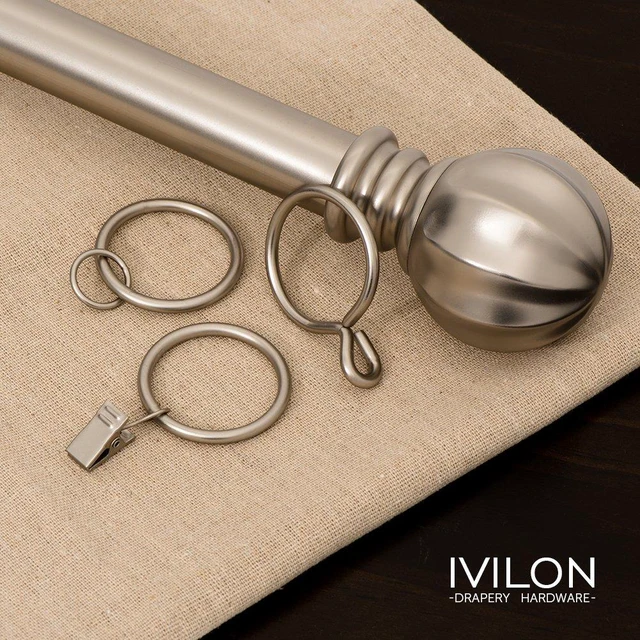 Alt view image 2 of 3 - Drapery Curtain Clip Rings - Clips Ring for Panels 1.7", Set of 14 Warm Gold