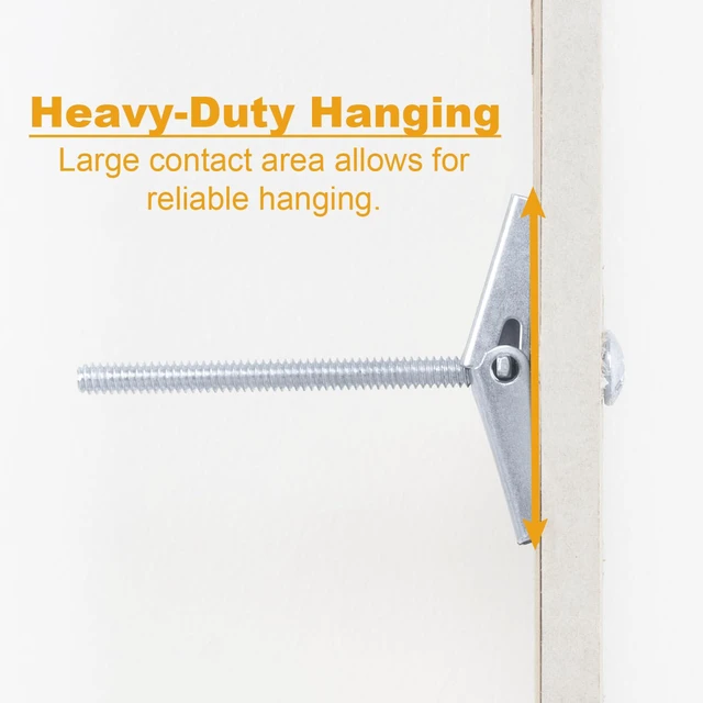 Alt view image 5 of 7 - Drywall Anchors Assortment Kit With Self Drilling Wall Anchors and Heavy Duty Toggle Bolts, Metal/Plastic Dry Wall Anchors for Hanging Picture Art, 164Pcs Butterfly Anchor and Screws for Ceiling