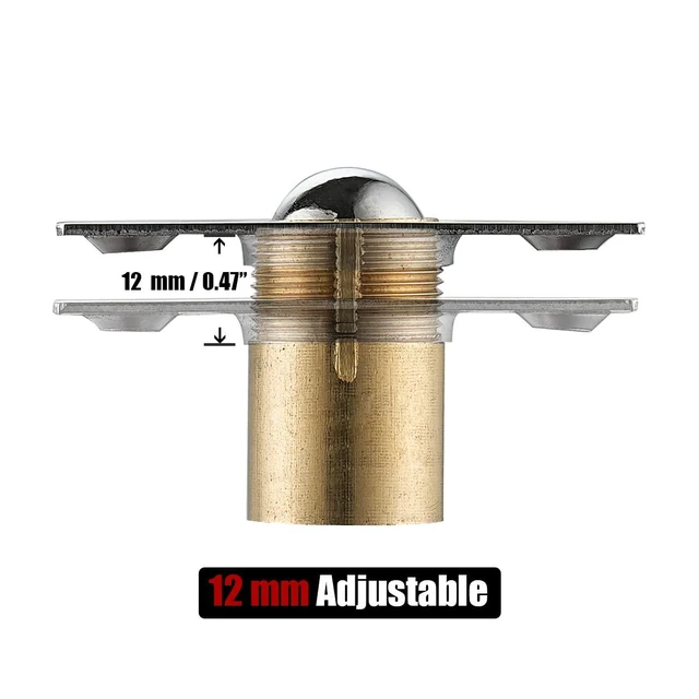 Alt view image 6 of 7 - Closet Door Ball Catch Hardware, Stainless Steel Catch Adjustable with Strike Plate, Brushed Satin Finish 2 Pack, HBC100-P2