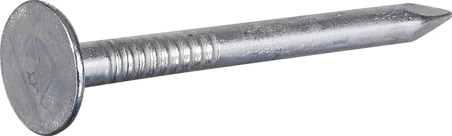 Main image of Anchor Wire Electro-Galvanized Roofing Nails for Framing 1" x #11, 100 Pack | Broad flat head resists pull-through, for asphalt shingles, felt, underlayment on wood decking, zinc-coated, exterior