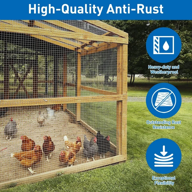 Alt view image 3 of 7 - Cloth,Chicken Wire Fence,1/2 inch 15.7in x 6ft Galvanized Welded Cage Wire for Bird Wire Gopher Wire Rabbit Wire Snake Fence Poultry Netting Cage Screen