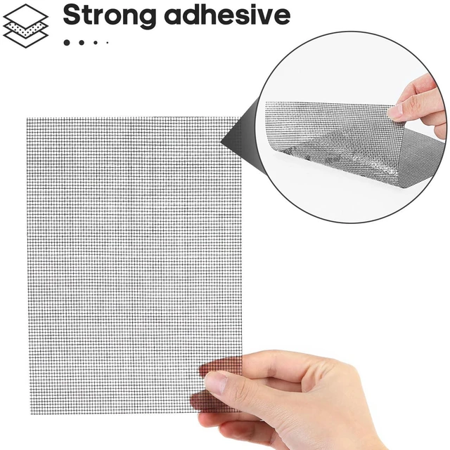 Alt view image 2 of 7 - 6 PCS Screen Patch Tape, 5" X 7" Window Screen Repair Kit, Black | Quick Repair, Strong Adhesive, Easy to Use, For Mesh Window & Door, Cuttable Fiberglass, No Tools Needed