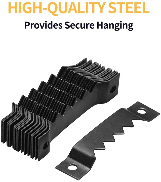 Alt view image 4 of 7 - 60 Pack 2 Sizes Sawtooth Picture Hangers, Small & Heavy Duty | Wall Hanging Kit for Photo Frame Hooks, Art, Paintings, Canvas, Frames, Wall Decor and Picture Hanging Hardware