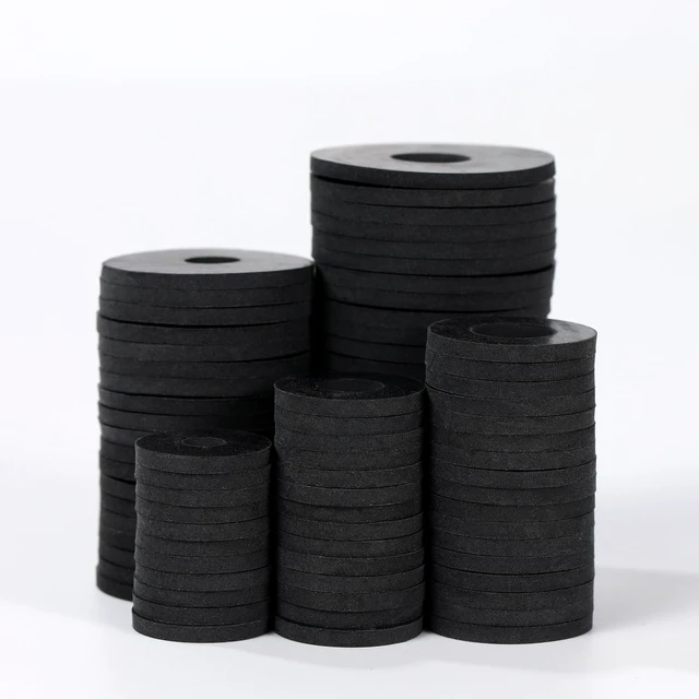 Alt view image 5 of 7 - 120Pcs Flat Rubber Washers Assortment Kit,16/18/20/25/30mm Black Washer,Vibration Absorbing Pads Sealing Rubber Washers for Faucets Garden Bolts Screws Hose Plumbing Shower Head- 5 Sizes