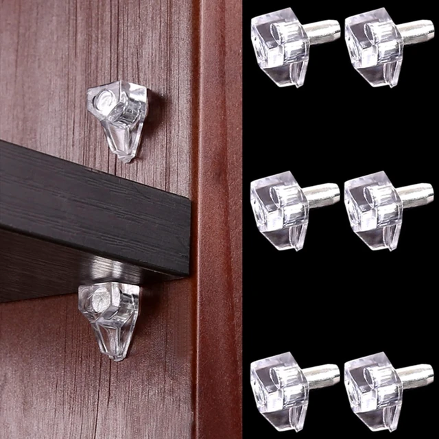 Alt view image 7 of 7 - 5 Millimeters Shelf Support PegSupport Cabinet Shelf PinsClear Plastic Replacement Peg Cabinet Shelf Supports Pins for Kitchen Furniture Book Shelves Shelf Holder Locking Pins (20 Pieces)