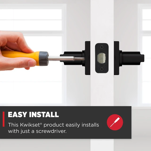 Alt view image 3 of 7 - Casey Passage Door Lever, Non-Locking Handle for Interior Hall and Closet Doors, Reversible for Easy Install, Featuring Microban Protection in Matte Black