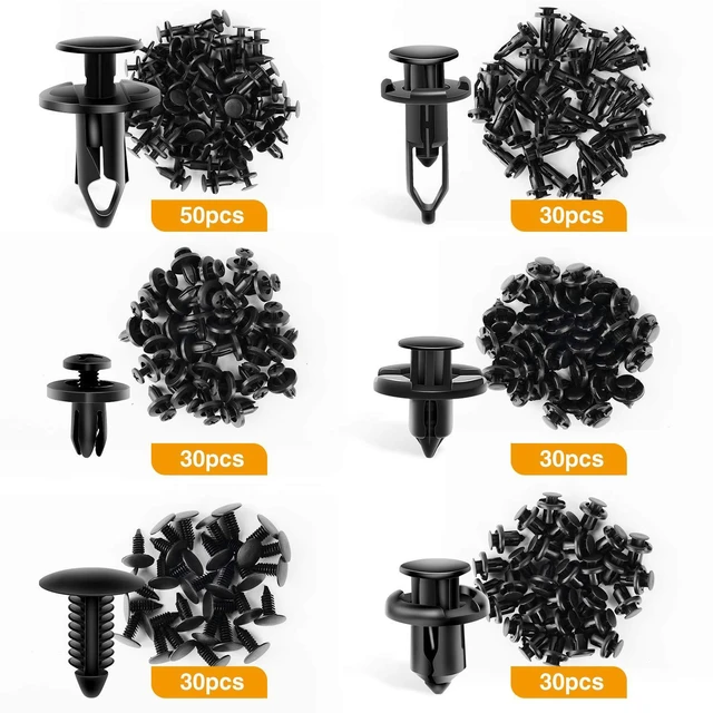 Alt view image 7 of 7 - Universal Plastic Fender Clips,200 Pcs Push Bumper Fastener Rivet Clips with 6 Size Auto Body Retainer Clips Bumpers,Car Fender Replacement for GM, Ford & Ch, GRC-47