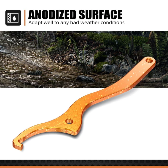 Alt view image 4 of 7 - Shock Absorber Wrench WP Shock Motorcycle Orange | Compatible with KTM 2016-2022 125-450 SX SX-F XC XC-F,2017-2022 125-500 ALL ENDURO models