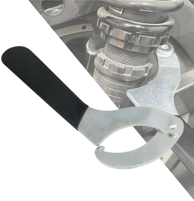 Main image of Universal Shock Spanner Wrench Motorcycle Shock Adjustment Tool | Suspension System and Shock Adjustment, Carbon Steel, Use on Multiple Preload Collar Sizes Ranging From 2 to 4-3/4 inches