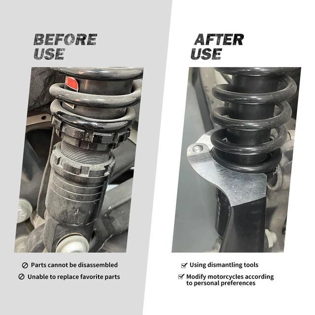 Alt view image 4 of 7 - Universal Shock Spanner Wrench Motorcycle Shock Adjustment Tool | Suspension System and Shock Adjustment, Carbon Steel, Use on Multiple Preload Collar Sizes Ranging From 2 to 4-3/4 inches