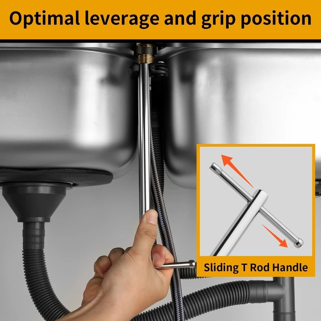 Alt view image 5 of 7 - 11" Adjustable Basin Wrench Sink Faucet Wrench Tap Plumbers Tools | Jaw Capacity of 3/8" to 1-1/4" Nut, Spanner Plumbing Wrench Sink Faucet Wrench Tight Spaces for Under Sink, Drain Wrench Tool