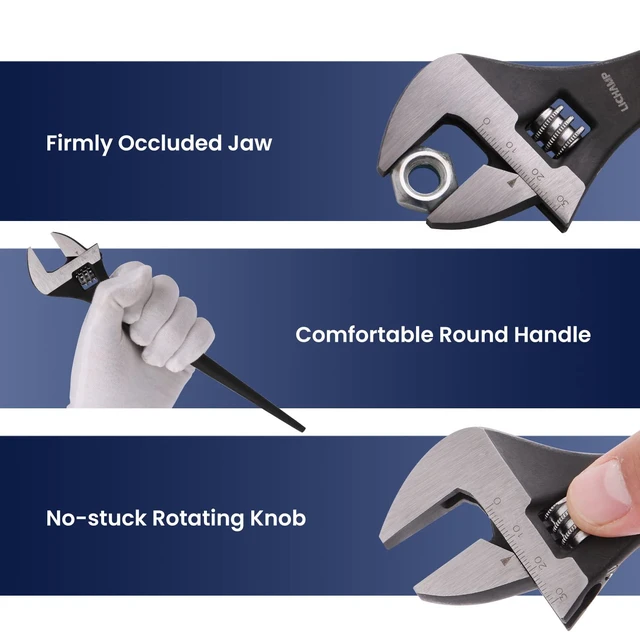 Alt view image 6 of 7 - 10-Inch Adjustable Construction Spud Wrench