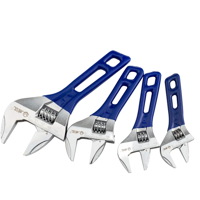 Alt view image 5 of 7 - Stubby Adjustable Wrench with Wide Opening,Mini Adjustable Wrench Spanner with Short Handle, Chrome Vanadium Steel Forged - 4 inch