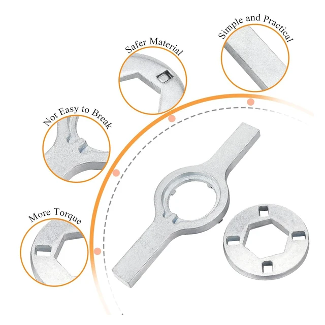 Alt view image 2 of 7 - Washer Spanner Wrench - Replacement for GE Whirlpool Washing machine - 1-11/16 Inch tub nut wrench -Replaces TB123A TB123B ERTB123A AP6832671 AP4503397