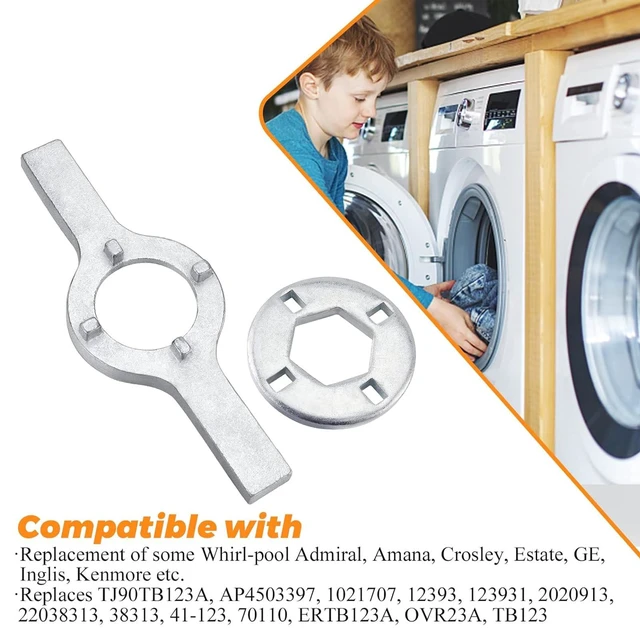 Alt view image 3 of 7 - Washer Spanner Wrench - Replacement for GE Whirlpool Washing machine - 1-11/16 Inch tub nut wrench -Replaces TB123A TB123B ERTB123A AP6832671 AP4503397