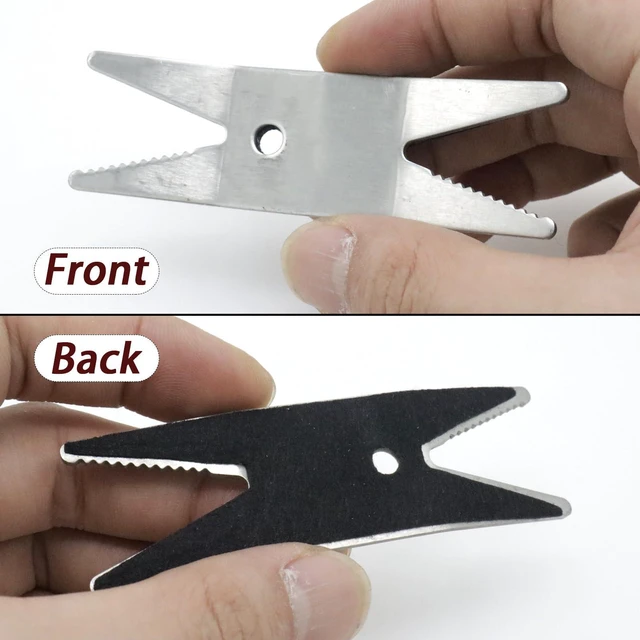 Alt view image 3 of 4 - Multi Guitar Spanner Wrench, Stainless Steel Luthier Setup Tool | Dual-Head Guitar Tech Tool, Toggle Switch Knob Tuner Bridge Pin, Microfiber Suede Backing, String Instrument