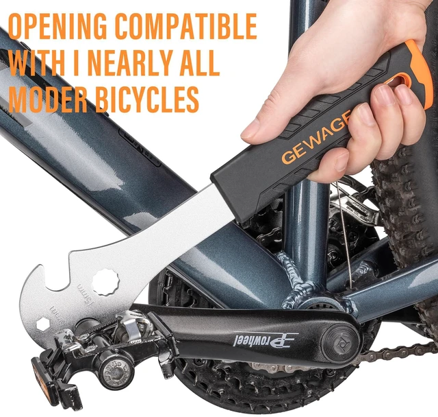 Alt view image 5 of 7 - Bicycle Pedal Wrench - Bicycle Pedal Removal Tool With Extra Long Handle-Pedal Spanner Double Wrench For Mountain Road Bike