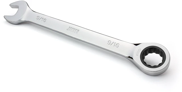 Main image of 9/16 Inch Ratchet Wrench, 4° Swing, Chrome Vanadium, SAE