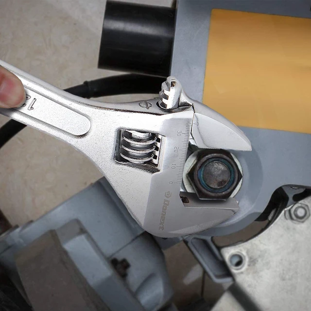 Alt view image 5 of 7 - 12 Inch Adjustable Wrench Professional Hand Tool CR-V Steel Crescent Wrench